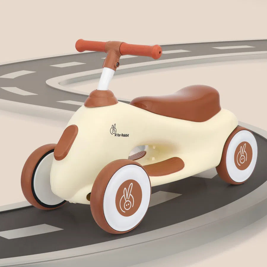 R For Rabbit Speedster Zoomy Push Ride On - Cream Brown