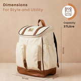 R For Rabbit Caramello Bold Hazel Stylish Mom Bag, Vegan Leather