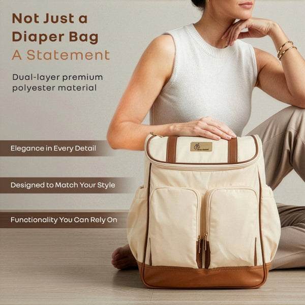 R For Rabbit Caramello Bold Hazel Stylish Mom Bag, Vegan Leather