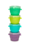 Melii Snap & Go Pods-Airtight & Leakproof Cover-Microwave & Dishwasher Safe-118 ml-Pack of 4-For Feeding Infants