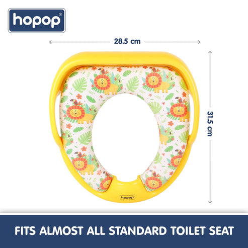 Hopop Cushioned Baby Toilet Training Seat with Handles - Lion