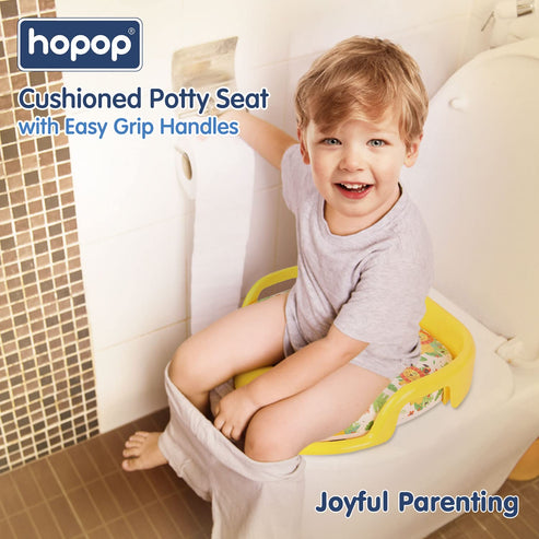Hopop Cushioned Baby Toilet Training Seat with Handles - Lion