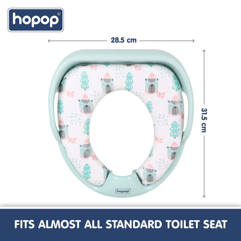 Hopop Cushioned Baby Toilet Training Seat with Handles - Bear