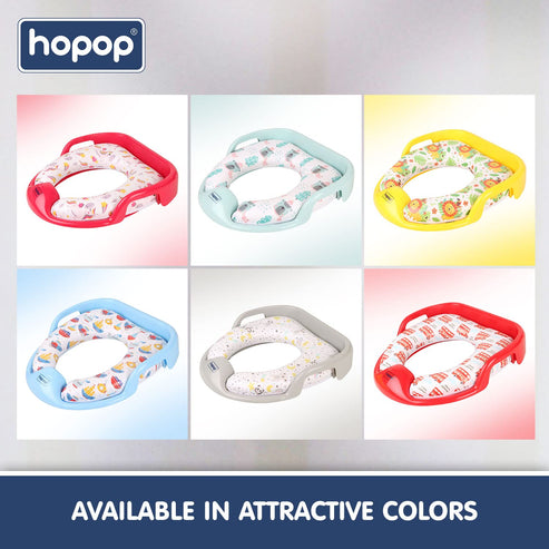 Hopop Cushioned Baby Toilet Training Seat with Handles - Bear