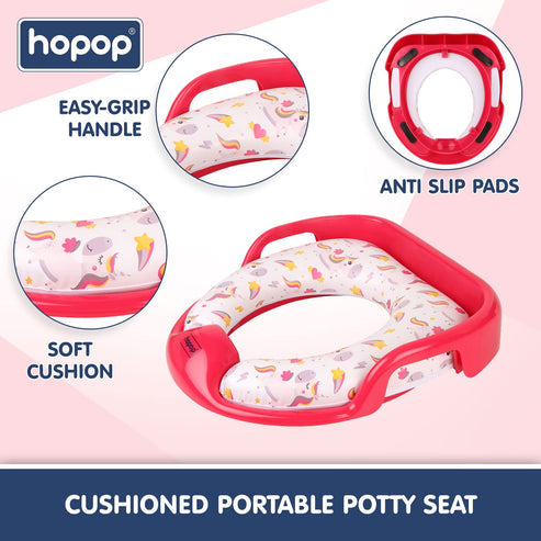 Hopop Cushioned Baby Potty Seat with Easy Grip Handles - Unicorn