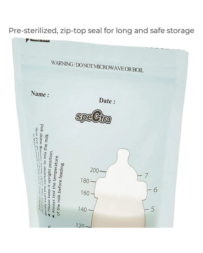 Spectra Disposable Breast Milk Storage Bags with Temperature Indicator – 30 Pack, 200mL