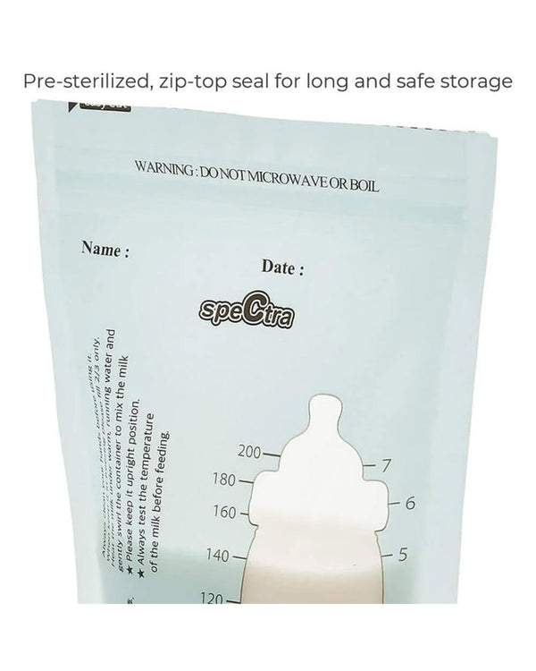 Spectra Breast Milk Storage Bags With Temperature Indicator & Measuring Scale - Pack Of 30