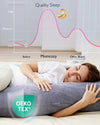 Momcozy G shaped Pregnancy Pillow Grey-Velvet