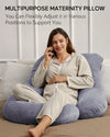 Momcozy G shaped Pregnancy Pillow Grey-Velvet