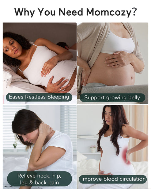 Momcozy G shaped Pregnancy Pillow Grey-Velvet