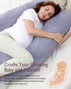 Momcozy G shaped Pregnancy Pillow Grey-Velvet