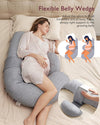 Momcozy F Shaped Pregnancy Pillow Grey - Air Layer
