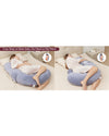 Momcozy F Shaped Pregnancy Pillow Grey - Velvet