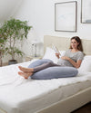 Momcozy F Shaped Pregnancy Pillow Grey - Velvet