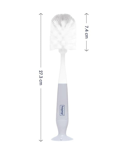 Hopop 2-in-1 Bottle & Nipple Cleaning Brush Set One Size Grey
