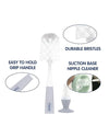 Hopop 2-in-1 Bottle & Nipple Cleaning Brush Set One Size Grey