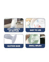 Hopop 2-in-1 Bottle & Nipple Cleaning Brush Set One Size Grey