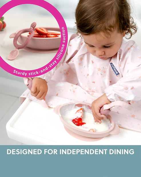 Bibado Silicone Suction Bowl – Blush | Baby Weaning Bowl