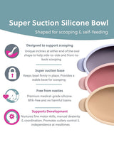 Bibado Silicone Suction Bowl – Blush | Baby Weaning Bowl