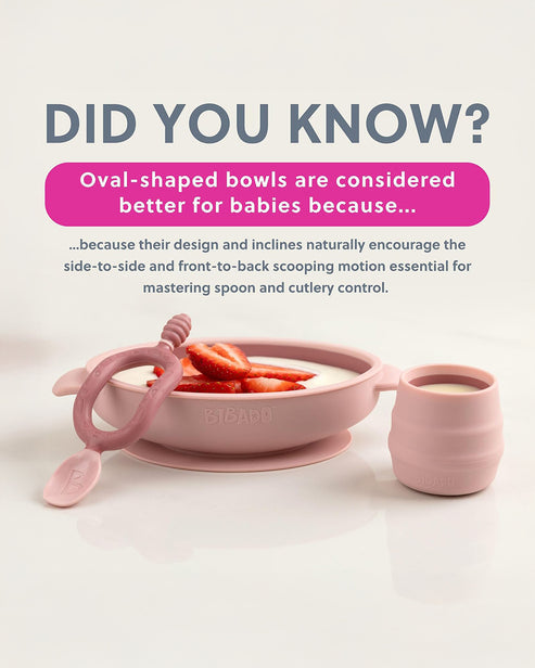 Bibado Silicone Suction Bowl – Blush | Baby Weaning Bowl