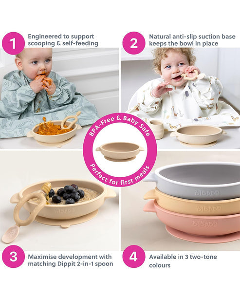 Bibado Silicone Suction Bowl - Fawn