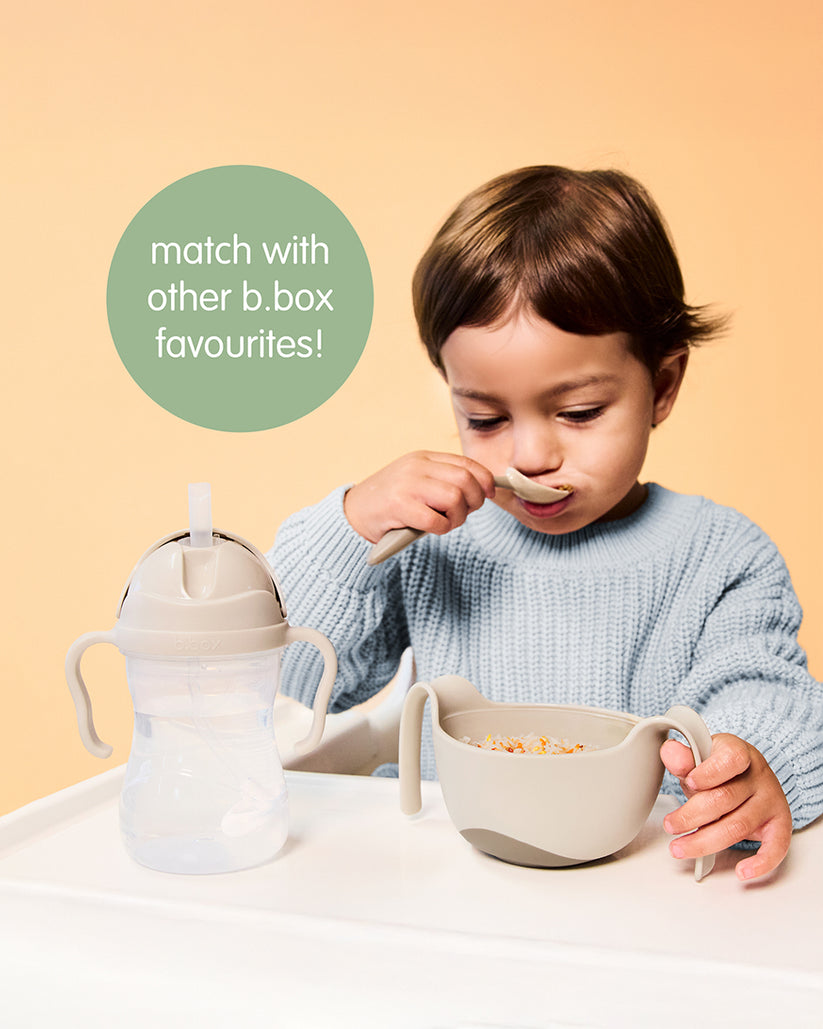 b.box Toddler Cutlery Spoon & Fork Set of 2 Blush Pink