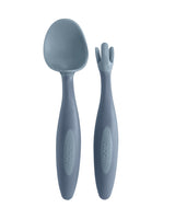 b.box Toddler Cutlery Spoon & Fork Set of 2 Ocean Breeze Blue