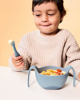 b.box Toddler Cutlery Spoon & Fork Set of 2 Ocean Breeze Blue