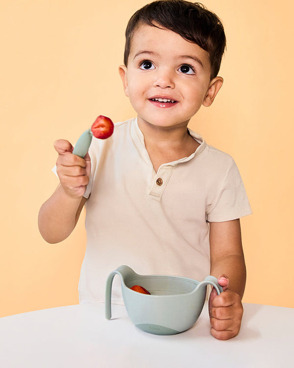 B Box Toddler Cutlery Set Spoon and Fork - Latte