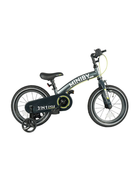 QPlay Miniby 3-in-1 Bike 14 Inch Grey