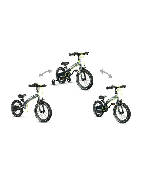 QPlay Miniby 3-in-1 Bike 14 Inch Grey
