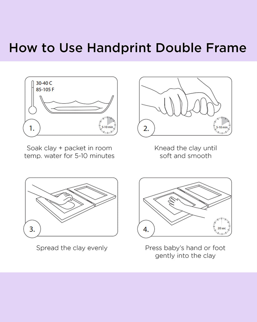 Dooky Handprint Double Frame & Memory Box Gift Set One Size White