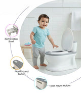 Nuluv Baby Potty Training Seat with Flush Sound 38.5 Γ 27 cm Grey