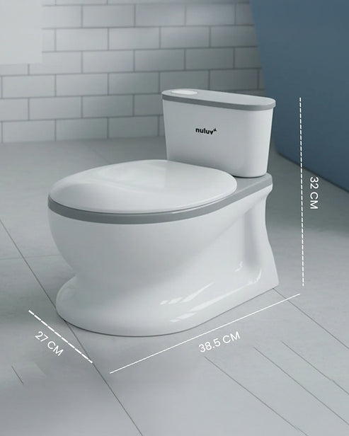 Nuluv Baby Potty Training Seat with Flush Sound 38.5 Γ 27 cm Grey
