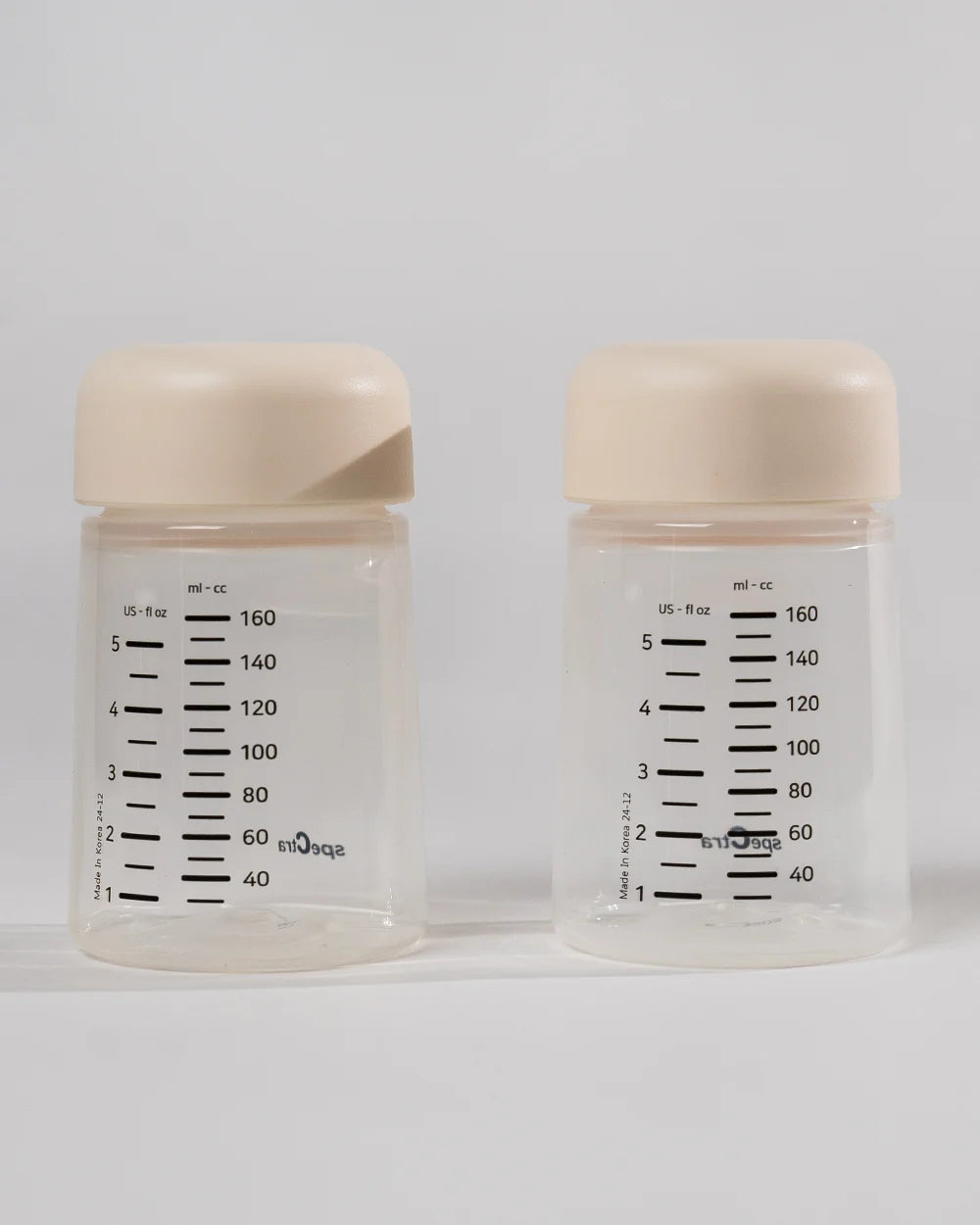 Spectra Breast Milk Storage Bottles with Airtight Cap 160ml Pack of 2 – Clear