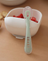 Béaba 1st Stage Silicone Baby Feeding Spoon 4M+ – Misty Green