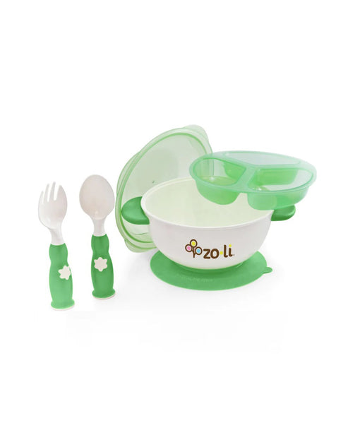 ZoLi STUCK Suction Bowl Meal Set 470 ml Set of 5 Green