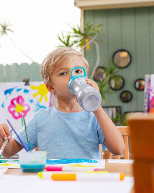 Chicco Kids Pop-Up Cup-Blue-With Soft Silicone Spout-350 ml