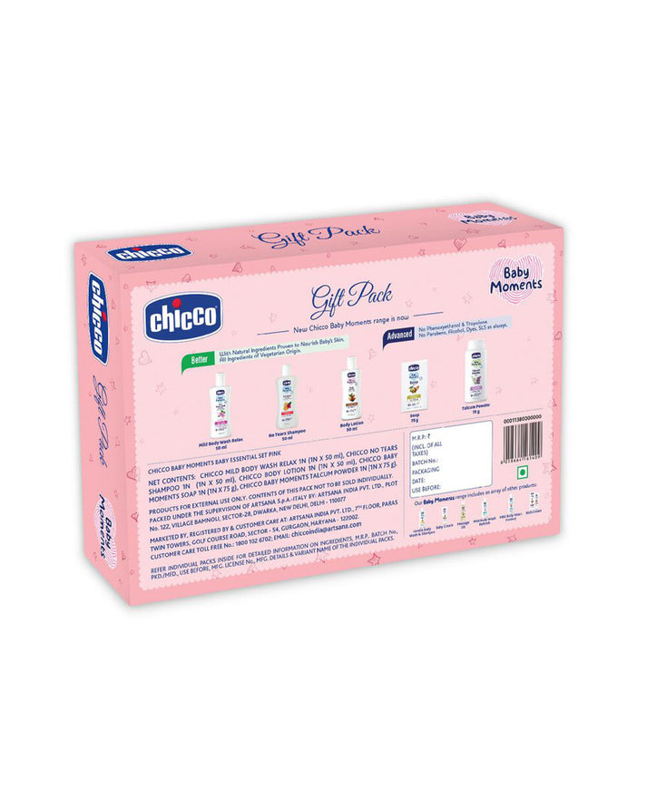 Chicco Baby Essential Gift Pack Set Pack of 5 Pink