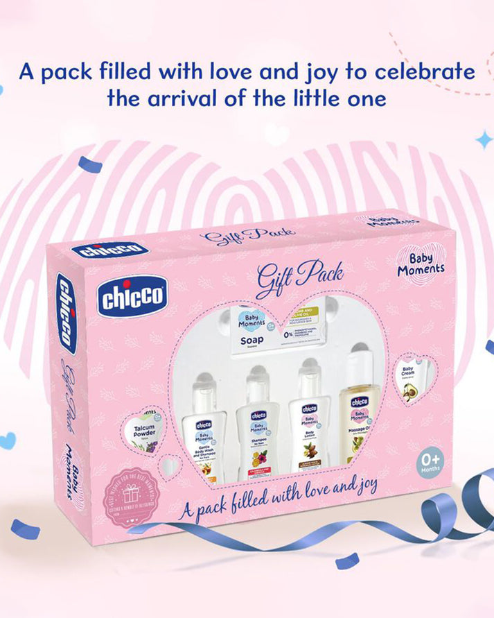 Chicco Baby Caring Gift Pack Set Pack of 7 Pink