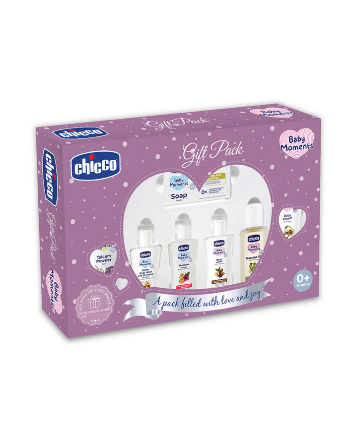 Chicco Baby Caring Gift Pack Set Pack of 7 Purple