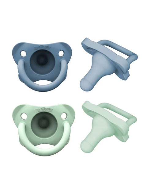Dr. Brown's HappyPaci Silicone Soother Pack of 2 Blue