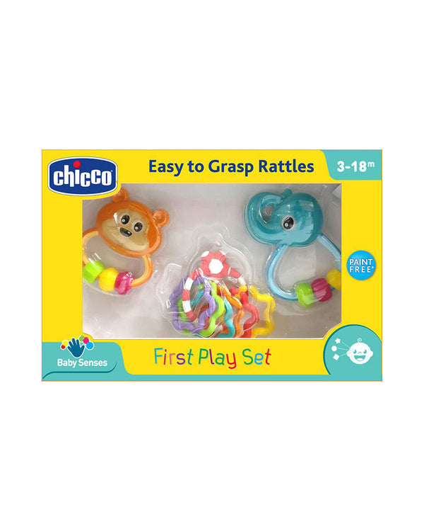 Chicco First Play Set Rattle Toy-Gift For Baby Shower & Baby Birthday