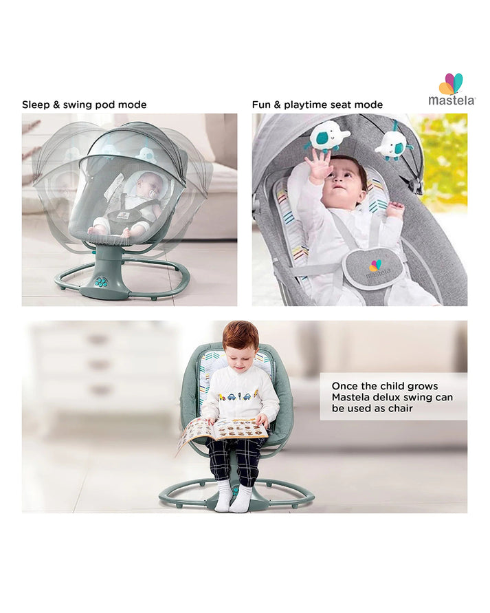 Mastela 3-in-1 Deluxe Multi-Functional Bassinet & Swing 3-36 Months Pink