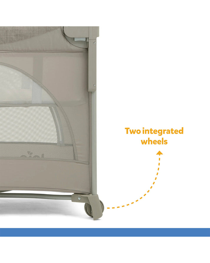 Joie Kubbie™ Sleep Bedside Crib & Travel Cot – Satellite