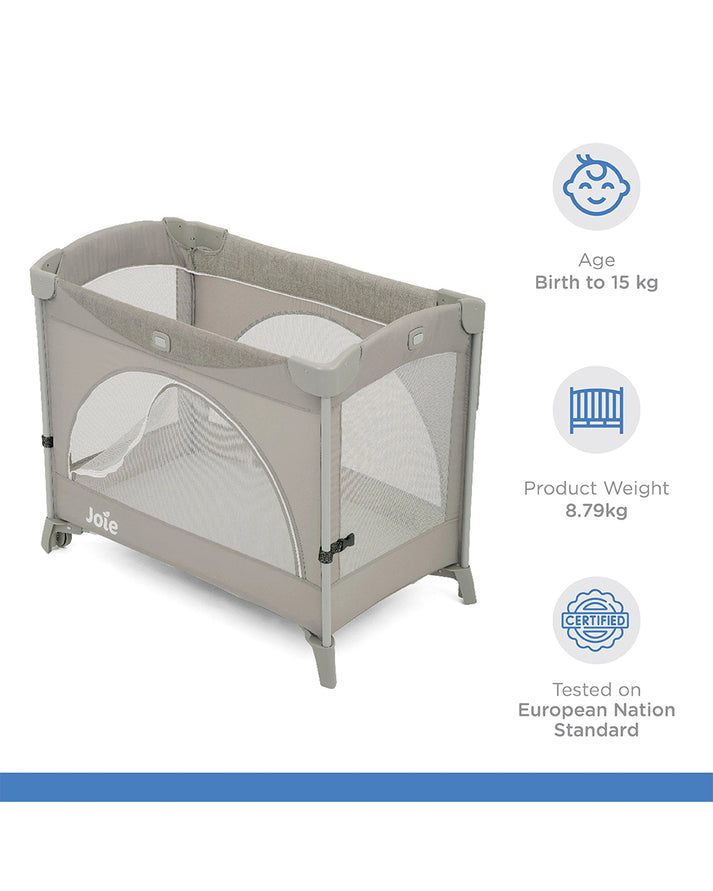 Joie Kubbie™ Sleep Bedside Crib & Travel Cot – Satellite