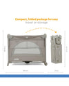 Joie Travel Cot & Bedside Crib Kubbie™ Sleep - Satellite