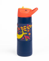 Kicups Grip Flow Insulated Steel Straw Bottle 550 ml Fin Fiesta