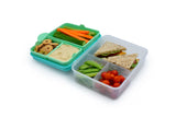 Melii Two - Tier Bento With Utensils Blue Mint Lime 6 Compartments