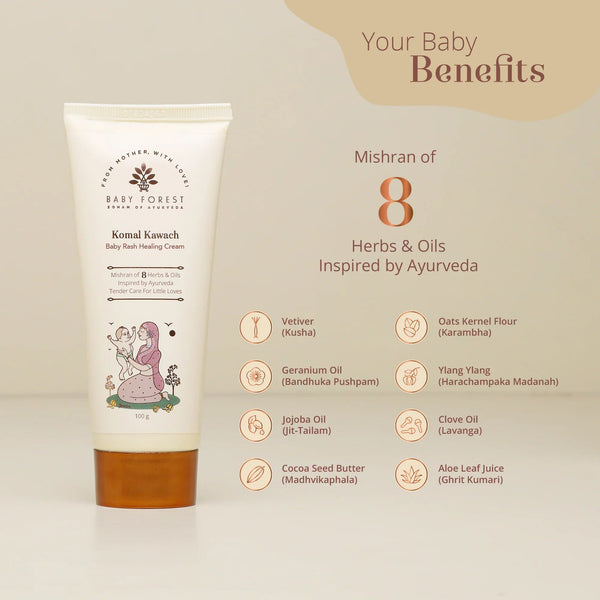 Baby Forest Komal Kawach Baby Rash Healing Cream 150Gm